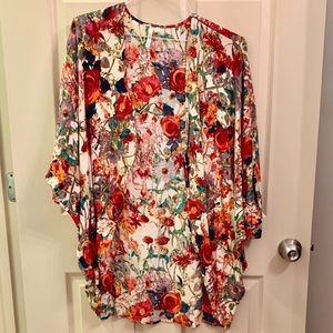 Long flower cardigan